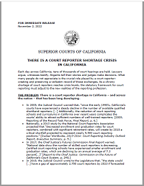 Court Reporter Shortage Crisis in California