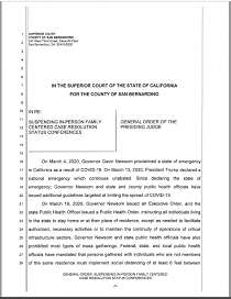 Suspending In-Person Family Centered Case Resolution Status Conferences