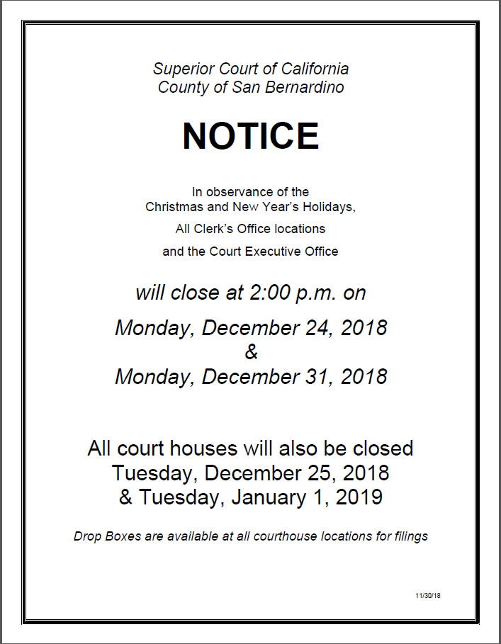 NOTICENOTICEEarlyCourtClosures122418_123118.png